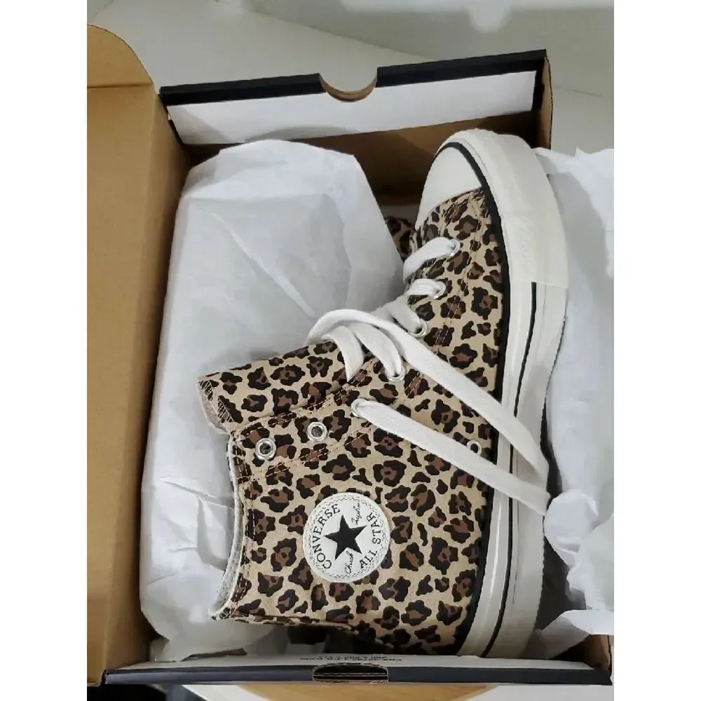Converse CTAS Eva Big Kids' Platform Sneakers Leopard Print Size 7 NIB